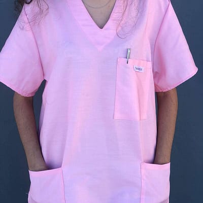 Medical scrubs for sale - Bubblegum Pink SIDE.jpeg ATTACHMENT DETAILS Medical scrubs for sale - Bubblegum Pink FRONT