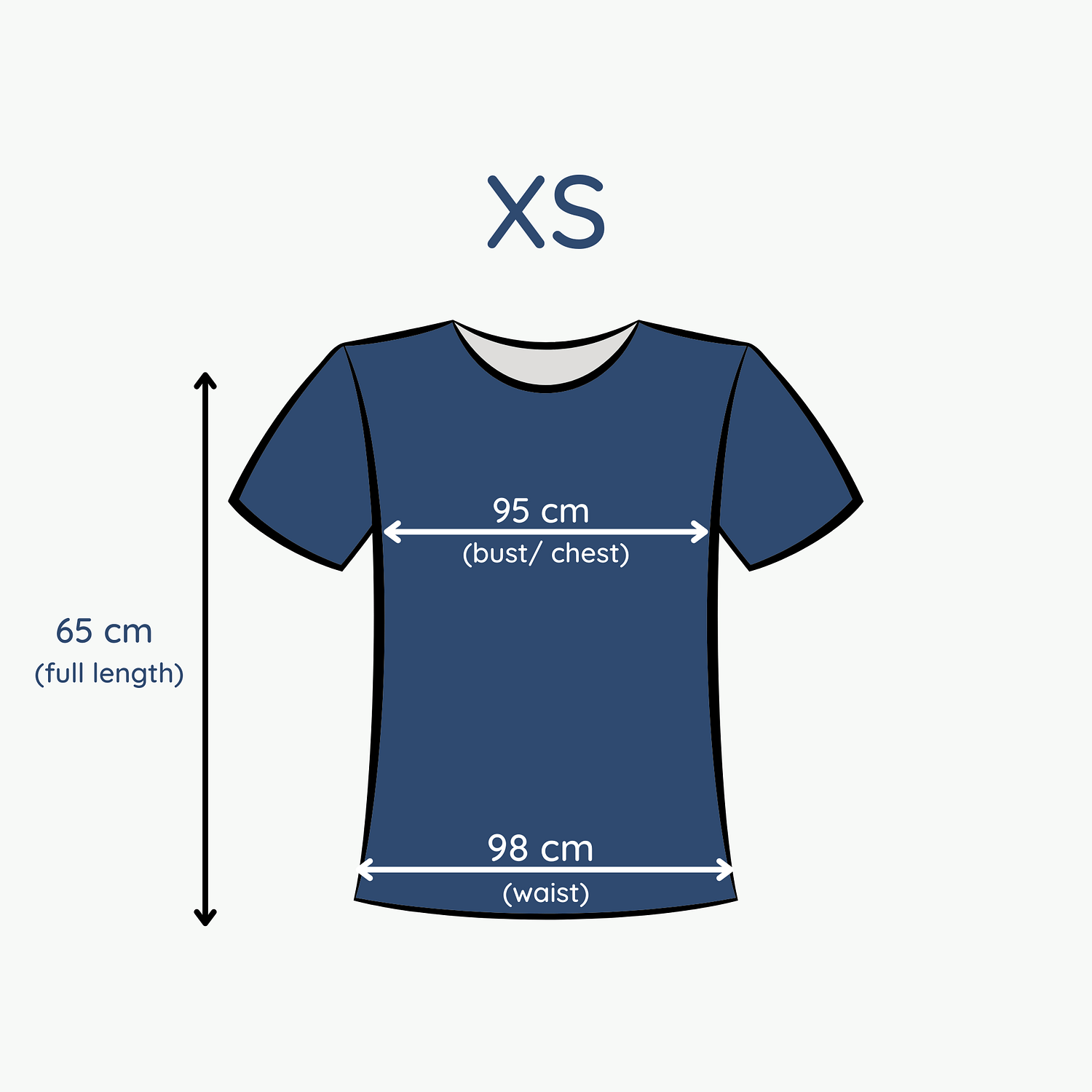 Scrubd Size Guide - XS