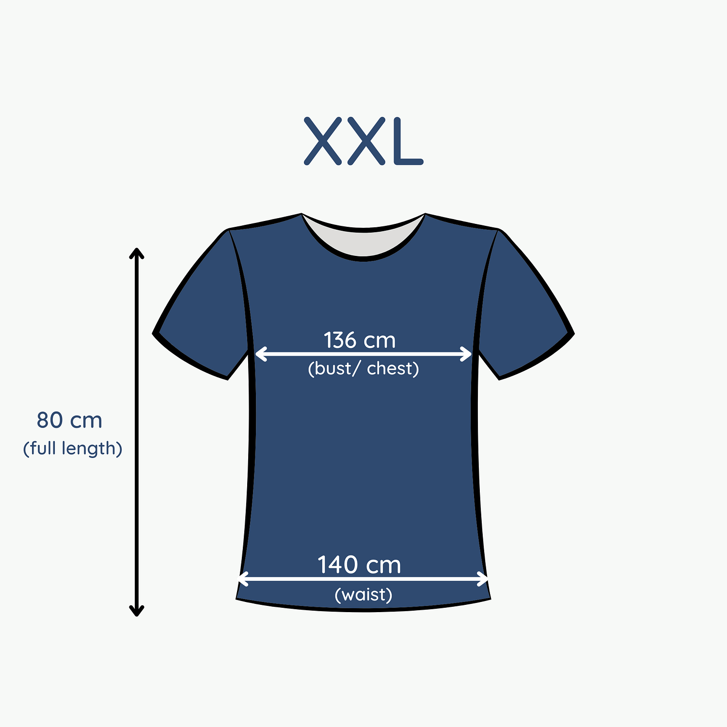 Scrubd Size Guide - XXL