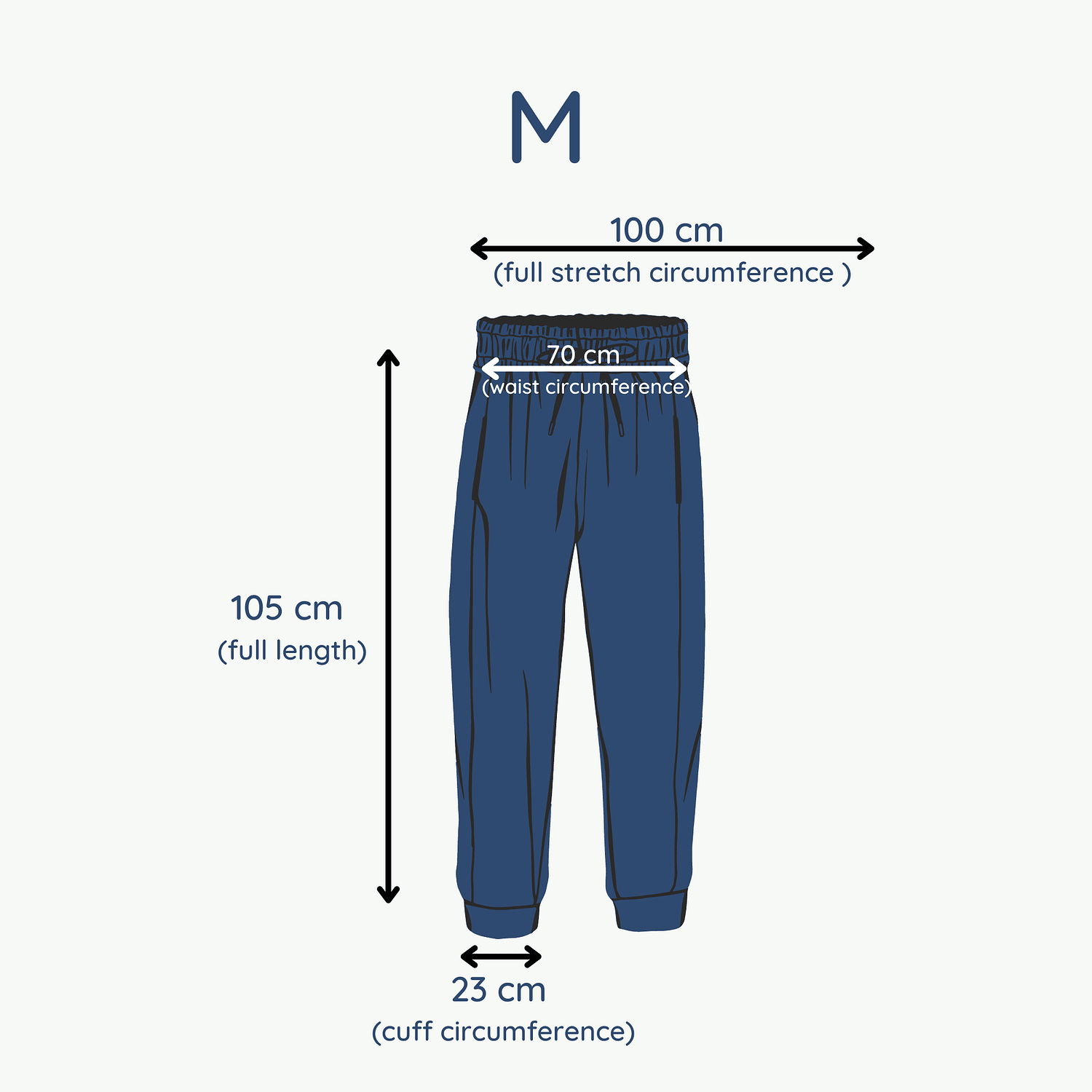 Scrubd Size Guide - M Pants