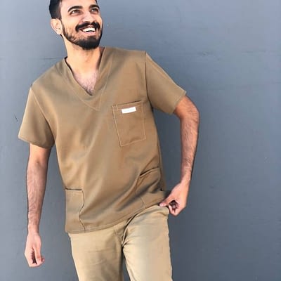 Affordable medical scrubs for sale - Khaki